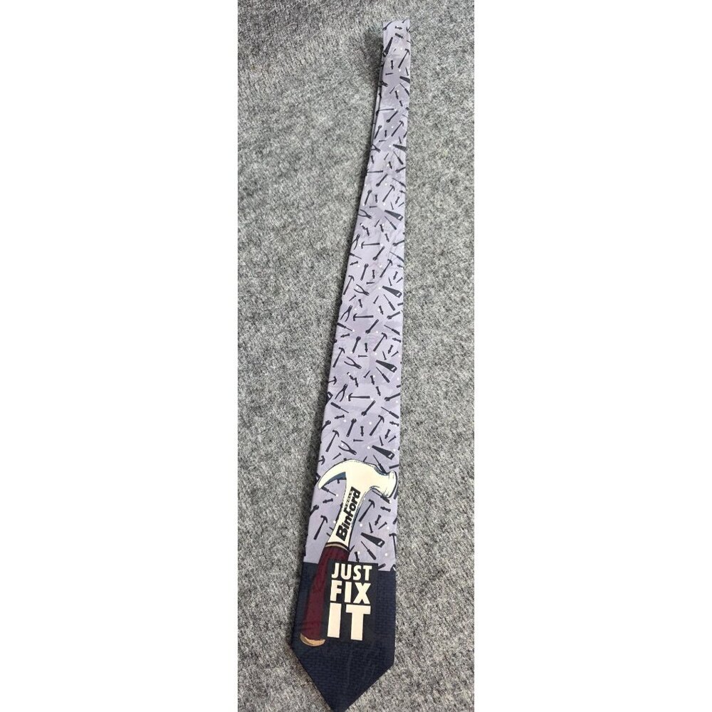 Home Improvement Just Fix It Novelty Necktie Binford Tools Hammer Nail Pattern